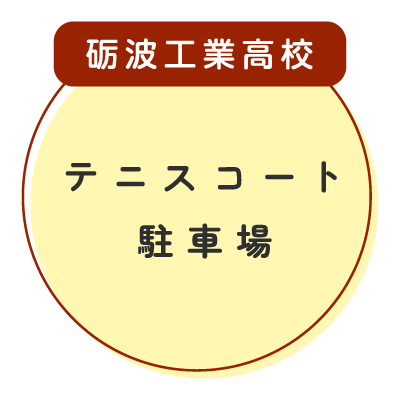 砺波工業高校テニスコート駐車場